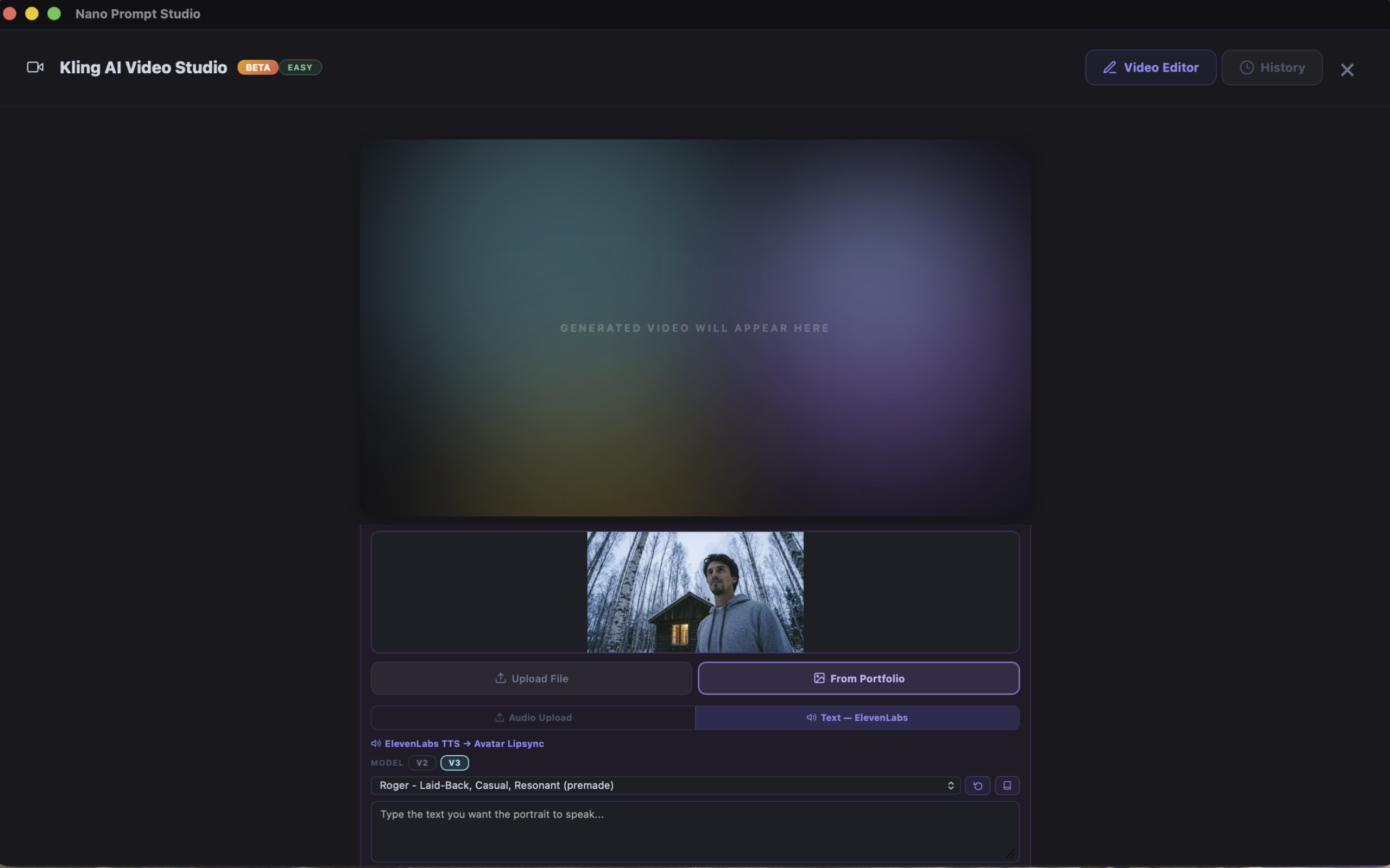 Nano Prompt Studio — Kling Lipsync