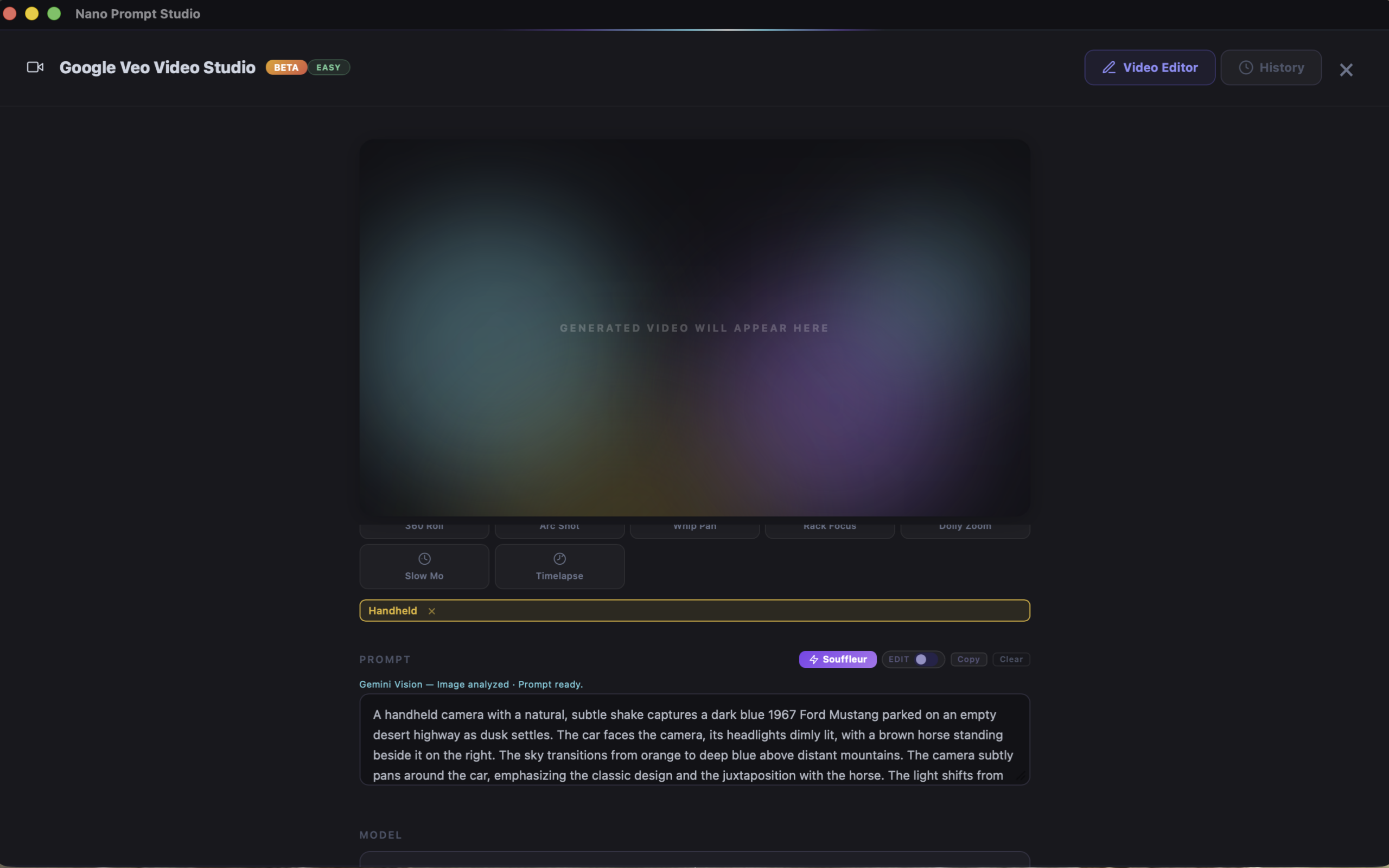 Nano Prompt Studio — Souffleur prompt assistant